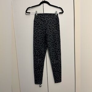 Kids Black Leopard Print Leggings